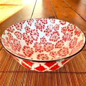 Bol Fleurs des vents rouges “Shanghai” 16cm