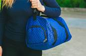 Sac de voyage en tissus wax africain bleu