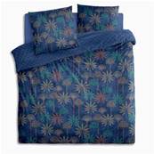 Housse de couette 2 personnes et taies d'oreiller 240X220 motif FEUILLES PAON