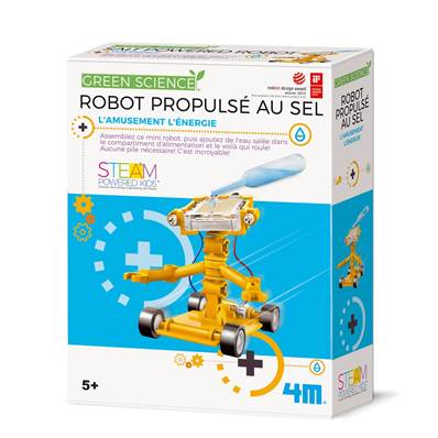 Coffret robot à construire propulsé au sel