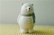 Tirelire ours blanc