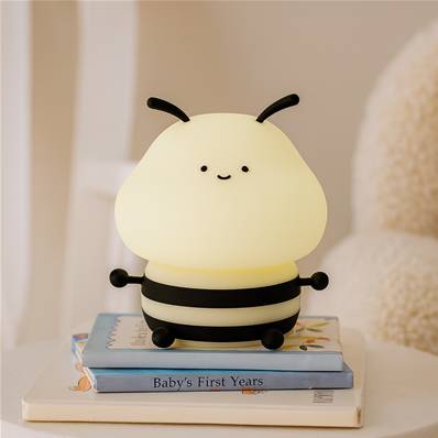 Veilleuse enfant Abeille LED en silicone tactile USB