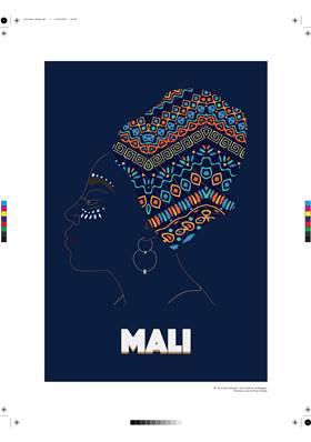 Affiche Mali visage Afrique 30x40cm