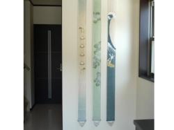 Décoration japonaise artisanale Lapin Surfeur 10×170 cm –