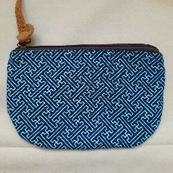 Trousse indigo motif Gomtriques