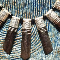 Collier touareg argent "Celebra"  argent ébène