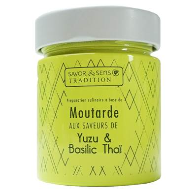 Moutarde saveur Yuzu et basilic Thai 130G