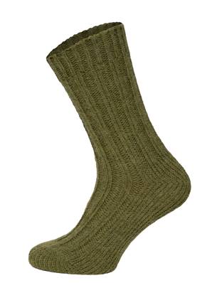 Chaussettes 29% laine 11% alpaga kaki 35-38