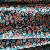 Pantalon large taille unique fleurs roses