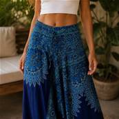 Sarouel mandala teintes de bleu