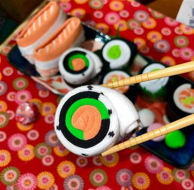 Coffret 3 paires  chaussettes maki et sushi