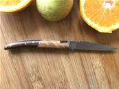 Couteau fin pliable acier en bois palissandre "Rustique" 18 cm