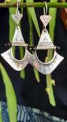 Boucles d'oreilles Touareg argent Houmeissa perle onyx 9008