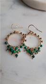 Boucles d'oreilles pampilles Malachite