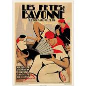 Affiche Bayonne les ftes de 1936 50x70cm Fricker