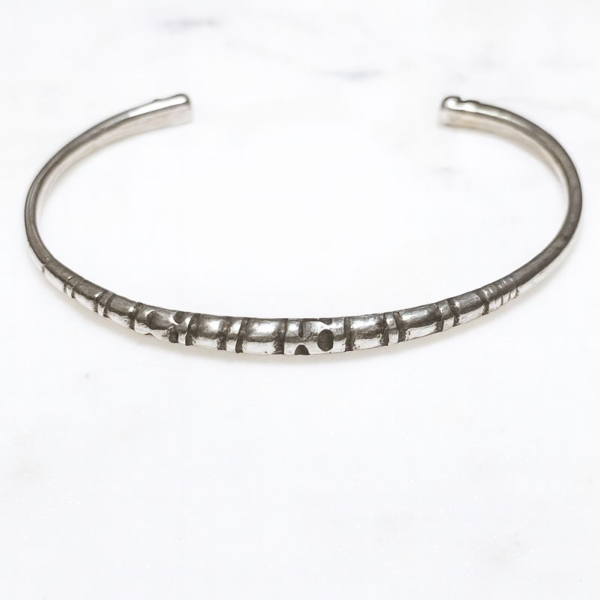 Bracelet touareg argent et ébène Zinder