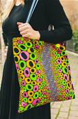 Sac TOT BAG en tissus africain WAX, motifs bulles