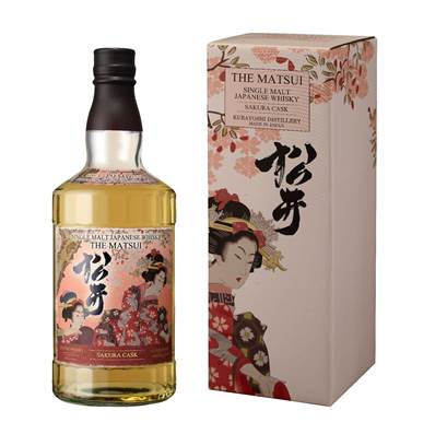 Whisky Japonais MATSUI CERISIER SAKURA 70CL 48% avec étui.