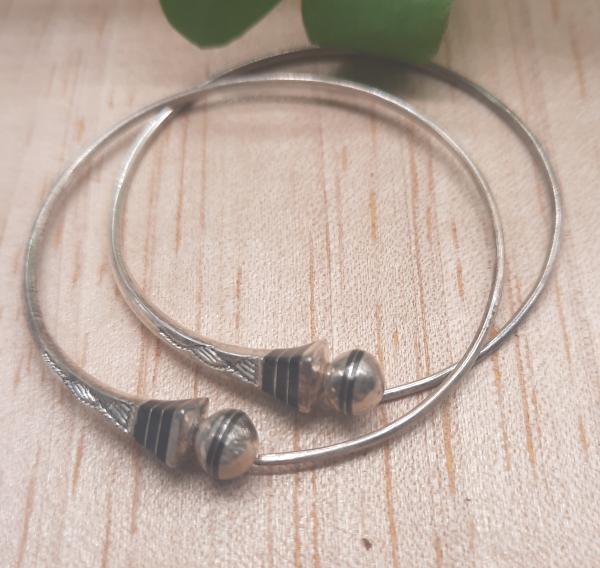 Boucles d'oreilles Touareg argent Ebène créoles 9010