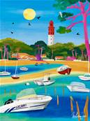 Affiche phare du FERRET Bassin Arcachon 30x40 Nolwen