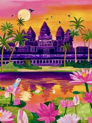 Angkor Vat : Le Joyau du Cambodge par Nolwen 30x40