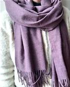 Etole en viscose et cachemire mauve