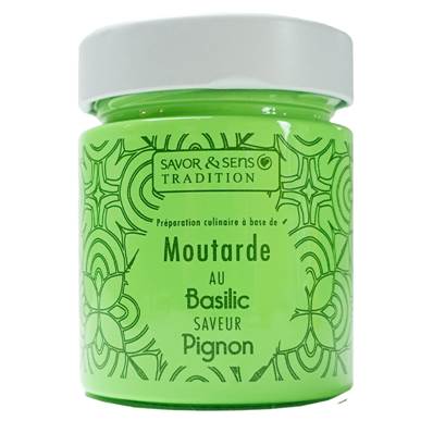 Moutarde saveur Basilic et pignon 130G
