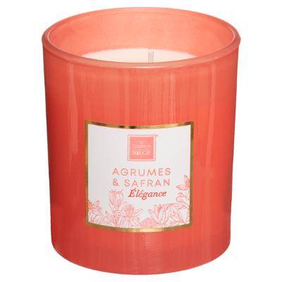 Bougie parfumée AGRUMES et SAFRAN 190G dans boite cadeau