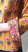 Veste indienne matelassée réversible Safran fleurie