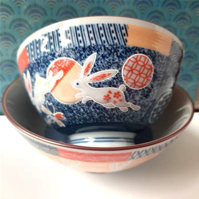 Duo de Bols Japonais Lapins