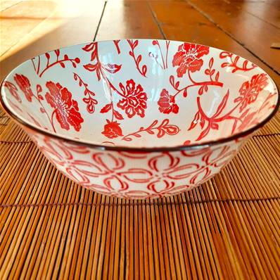 Bol Fleurs rouges “Shanghai” 16cm