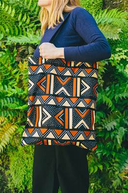 Sac Tote BAG en tissus africain WAX, imprimé Bogolan