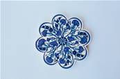 Dessous de plat Iznik fait à la main fleur 19,5cm