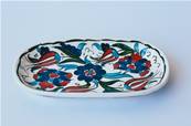 Plat ovale Iznik fait à la main 19cmx11cm