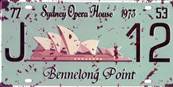 Plaque mtal 15x30 vintage OPERA SIDNEY Australie,