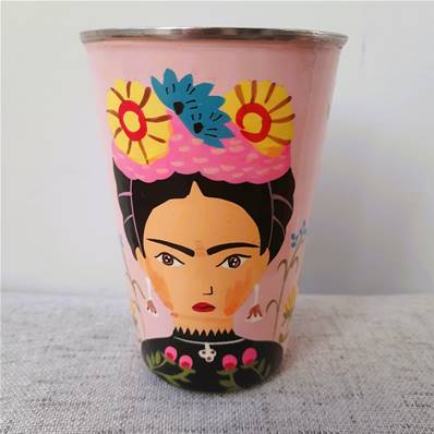 Verre inox rose Frida 11 cm