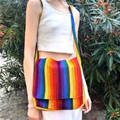 Besace avayo arc en ciel
