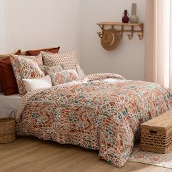 Housse de couette 2 personnes et taies d'oreiller 240X220 motif Mozaiques orientales