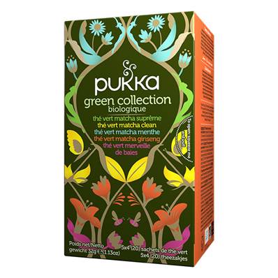 Assortiment 5 thés Green Collection PUKKA 20 sachets