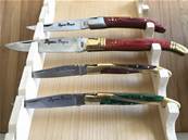 Couteau long pliable acier en bois "Rouge" 21 cm