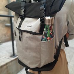 Sac à dos type coursier gris
