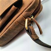 Sac bandoulière homme en cuir de buffle avec poche avant 25X18X95 cm