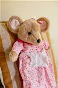 Peluche Marionnette Madame Souris habille