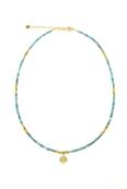 Collier "Rêves d'Amazonie" - Amazonite avec Perles Dorées