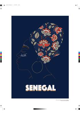 Affiche Sénégal visage Afrique30x40cm