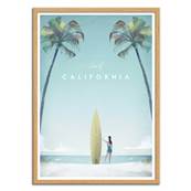 Affiche Surf Californie USA 30x40cm Henry Rivers