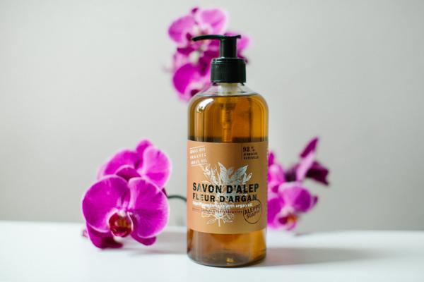 Savon Alep Liquide fleur d'argan 500ml BIO Tadé