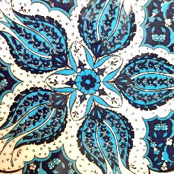 Dessous de plat Iznik fait à la main fleur 19,5cm