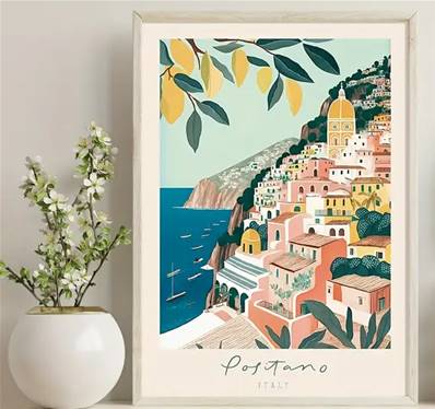 Affiche Positano 30x40 cm