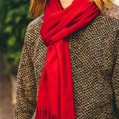 Etole en viscose et cachemire rouille